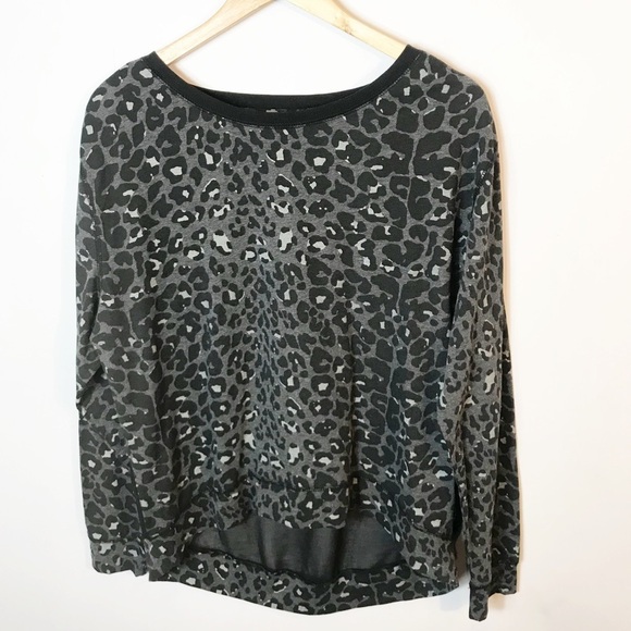 Seven7 Sheer Back Leopard Top - Picture 1 of 7